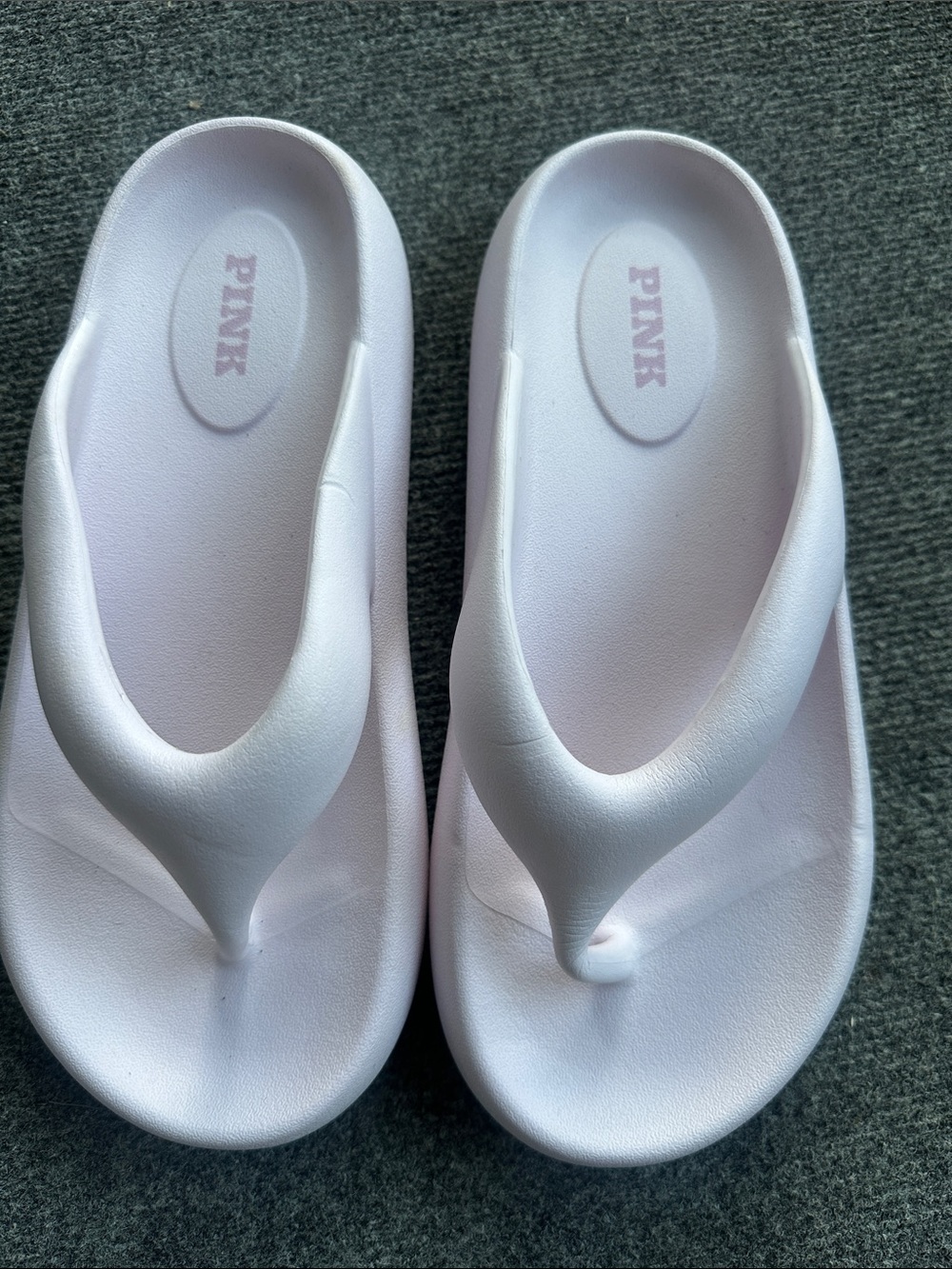 PINK Victoria's Secret Women's Light Pink Foam Thong Sandals